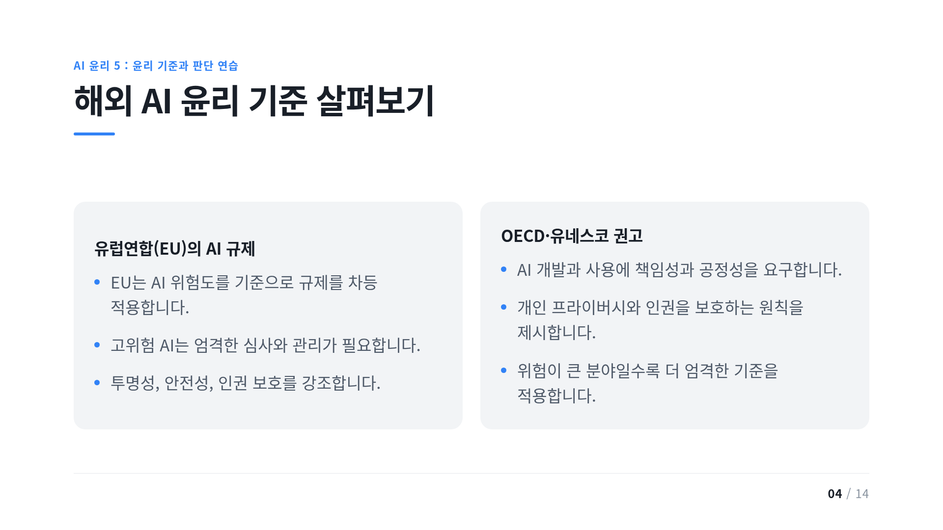 해외 AI 윤리 기준 살펴보기