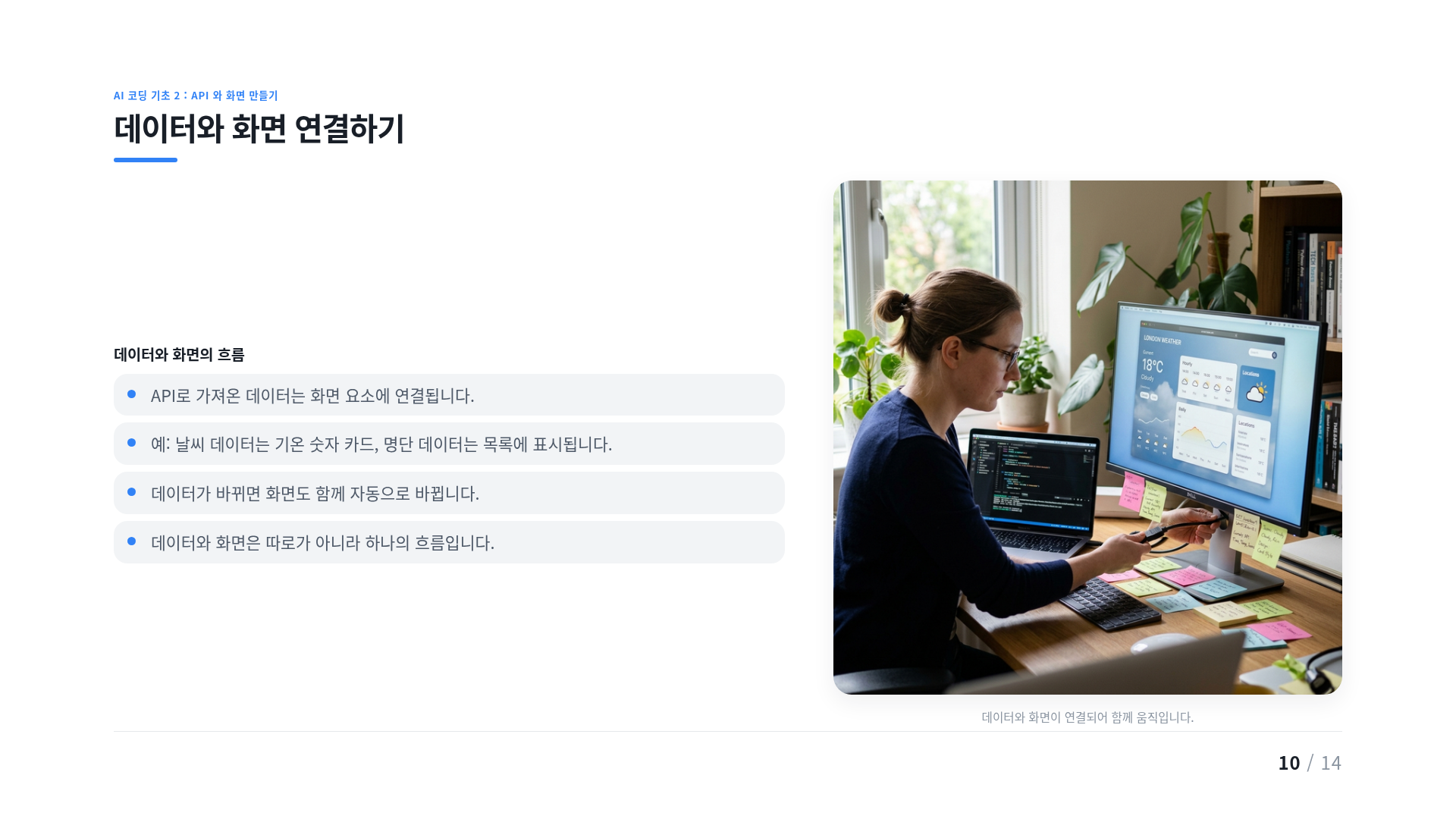 데이터와 화면 연결하기