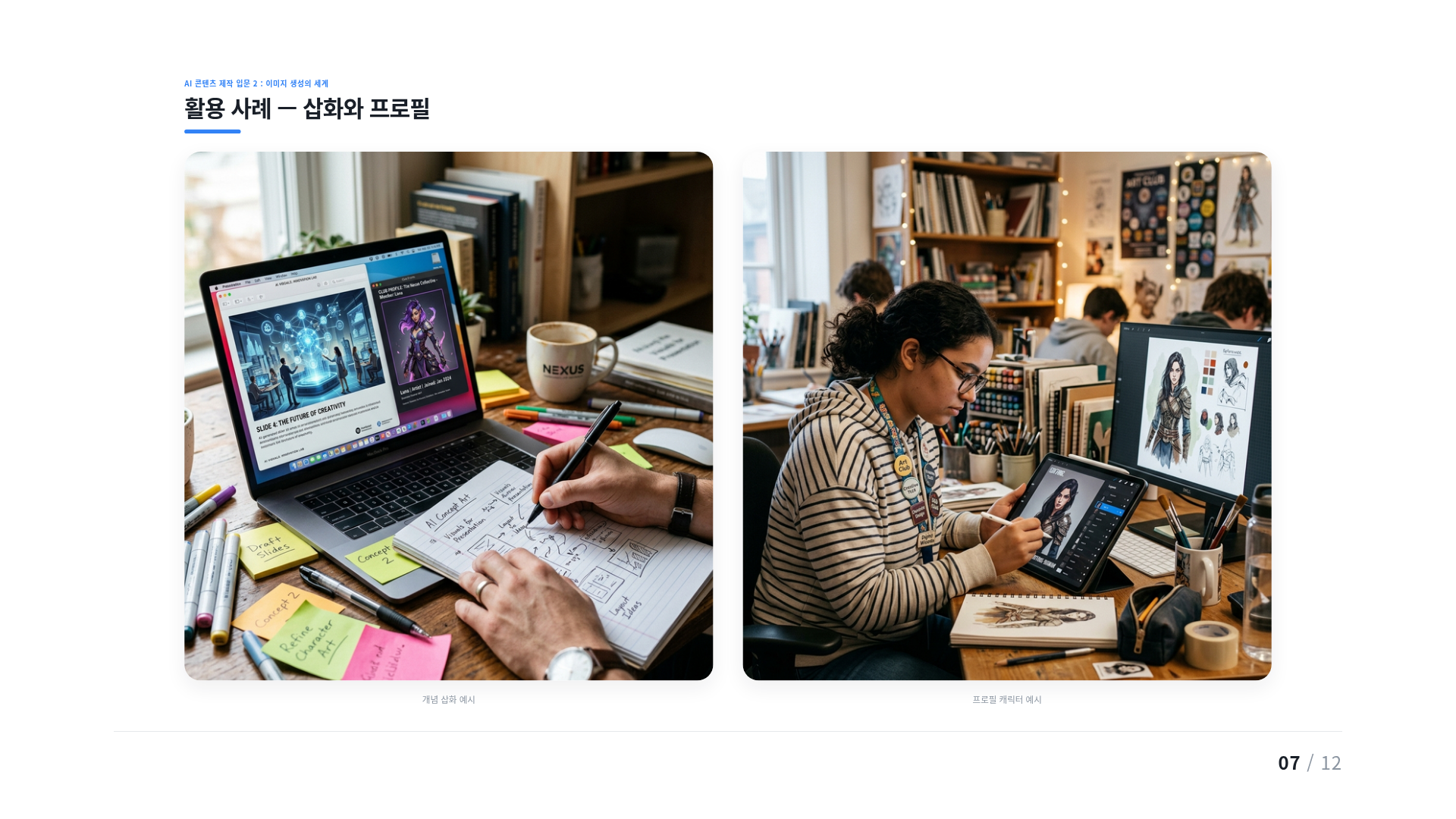 활용 사례 — 삽화와 프로필