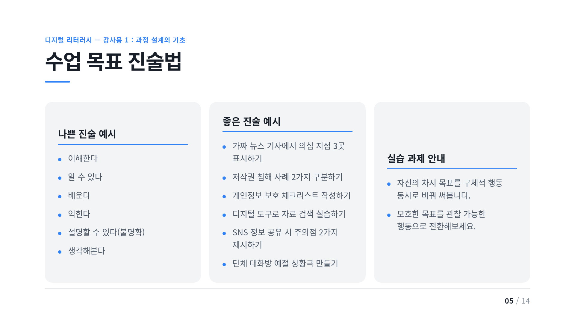 수업 목표 진술법