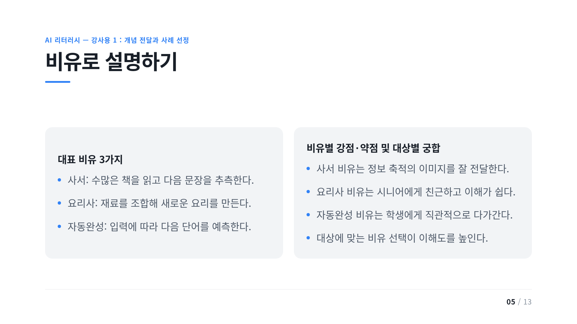 비유로 설명하기