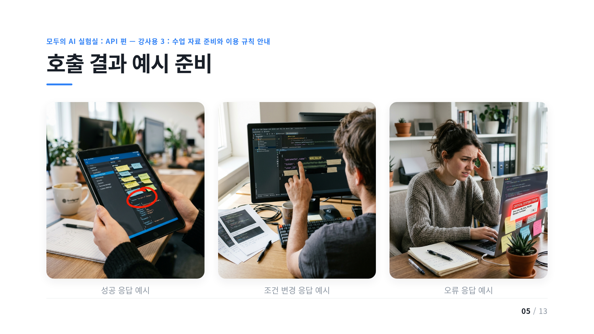 호출 결과 예시 준비