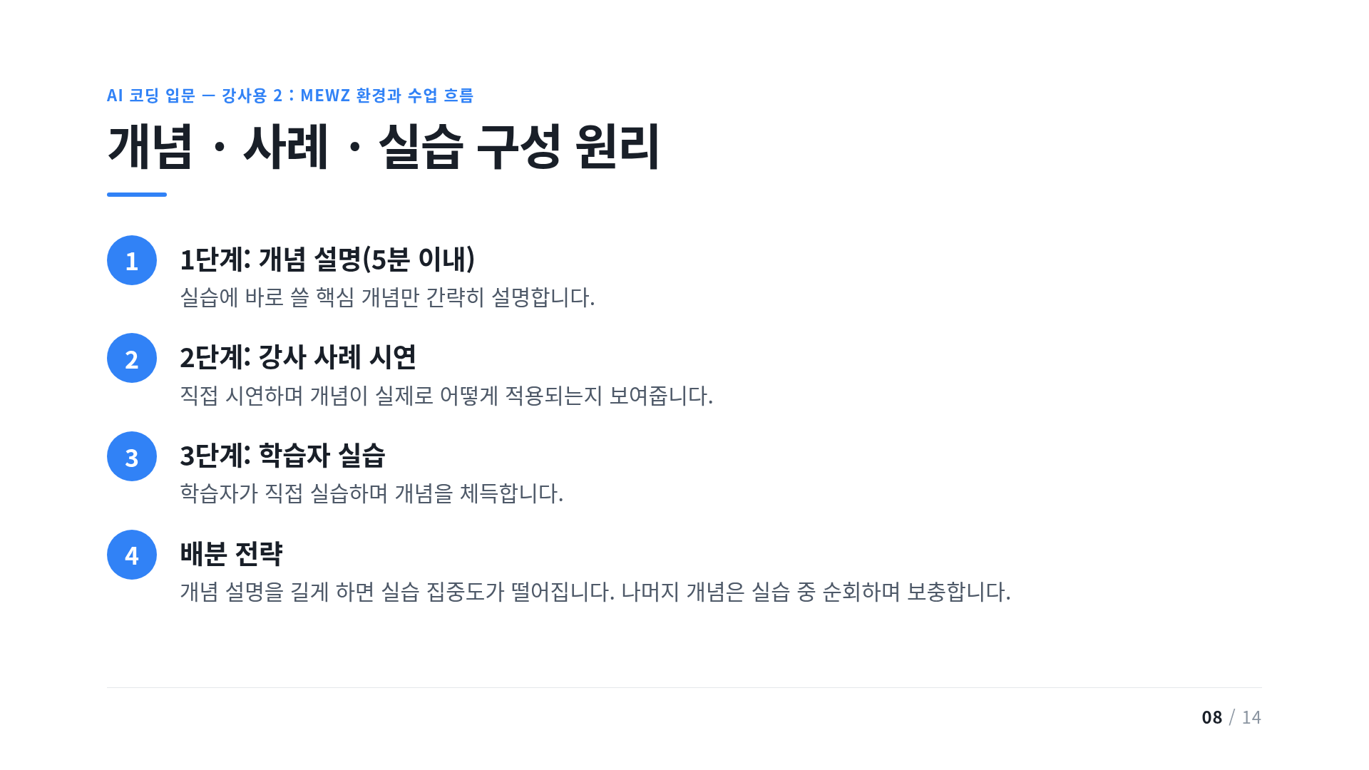 개념 · 사례 · 실습 구성 원리