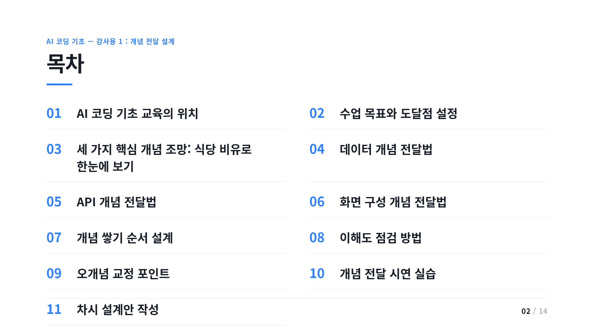 목차
