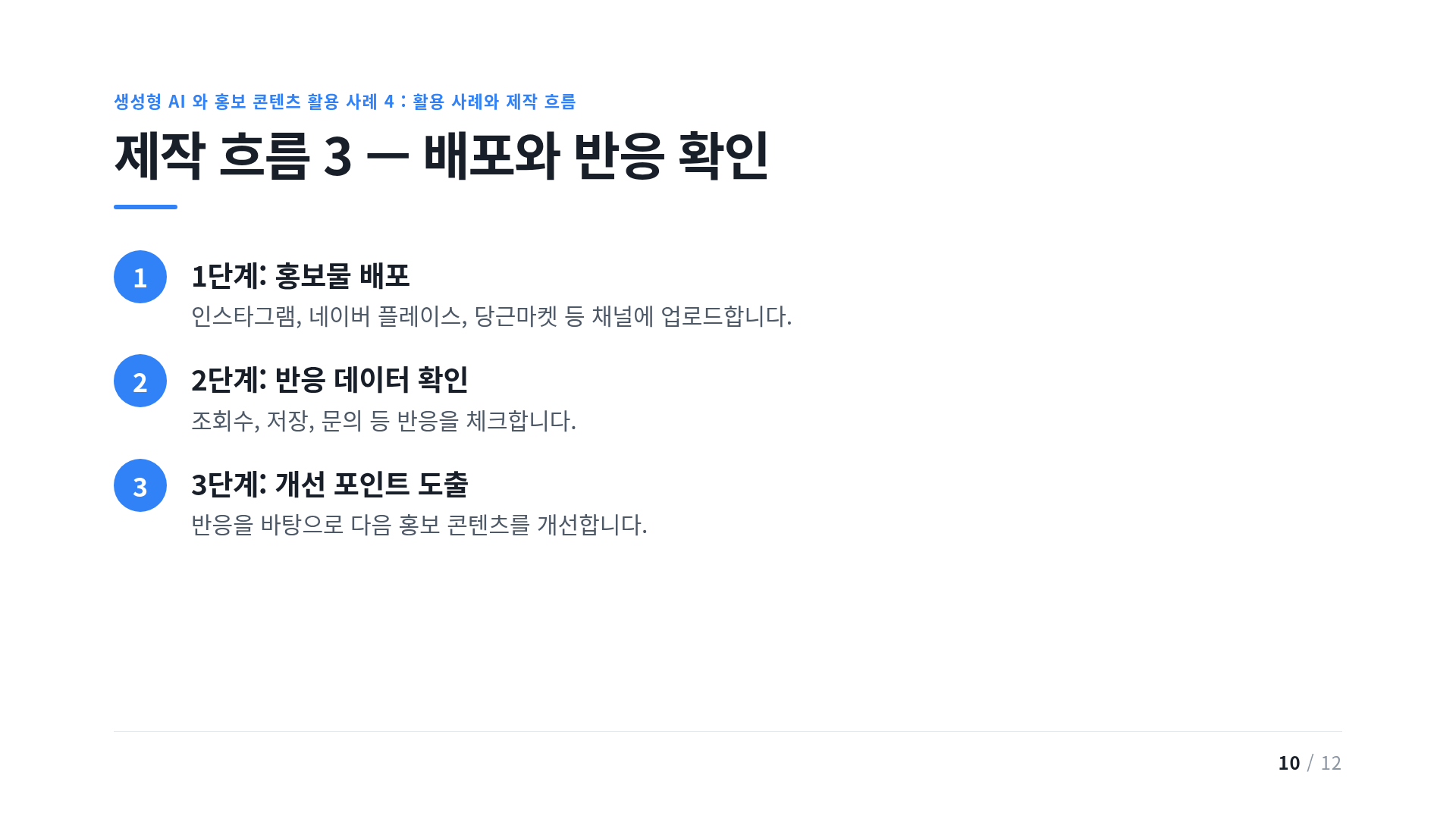 제작 흐름 3 — 배포와 반응 확인