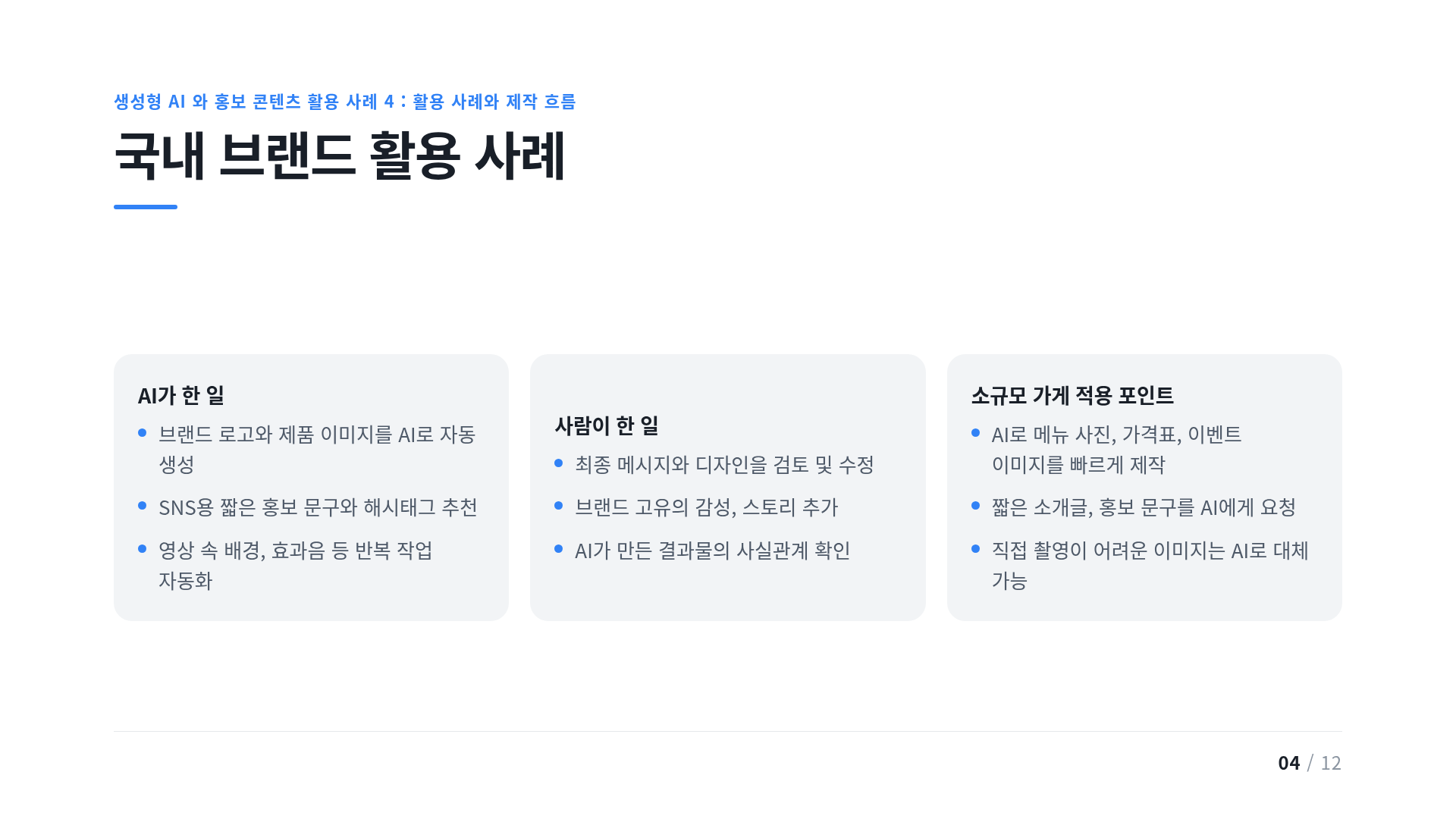 국내 브랜드 활용 사례