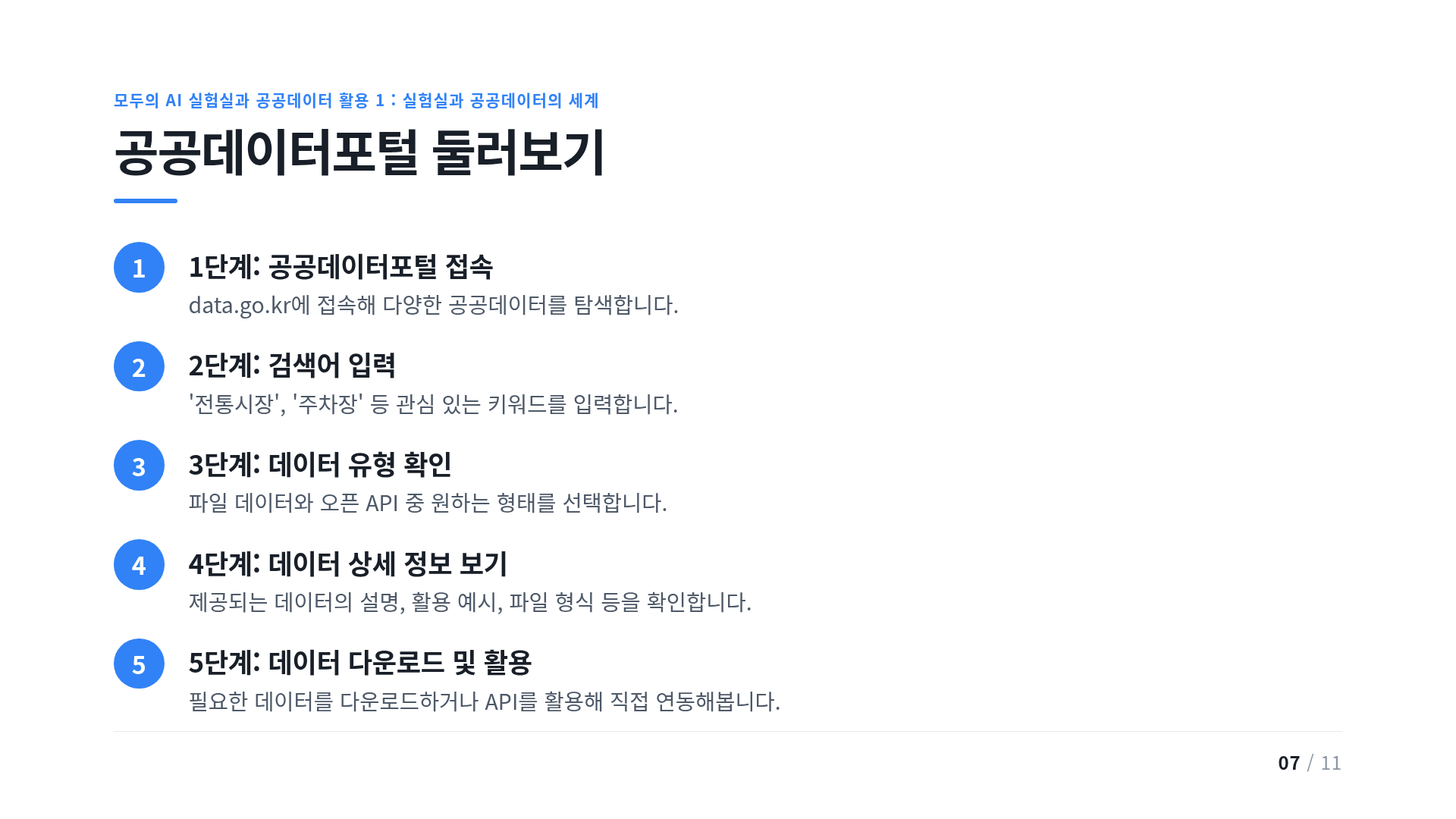 공공데이터포털 둘러보기