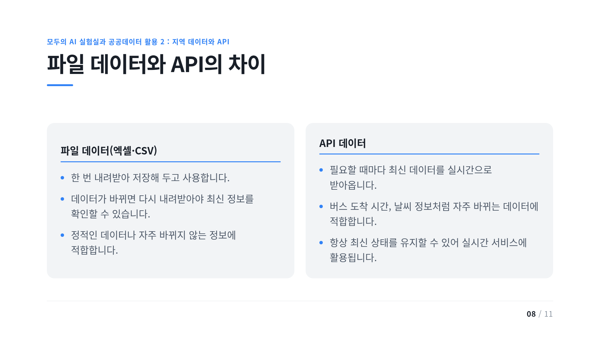 파일 데이터와 API의 차이