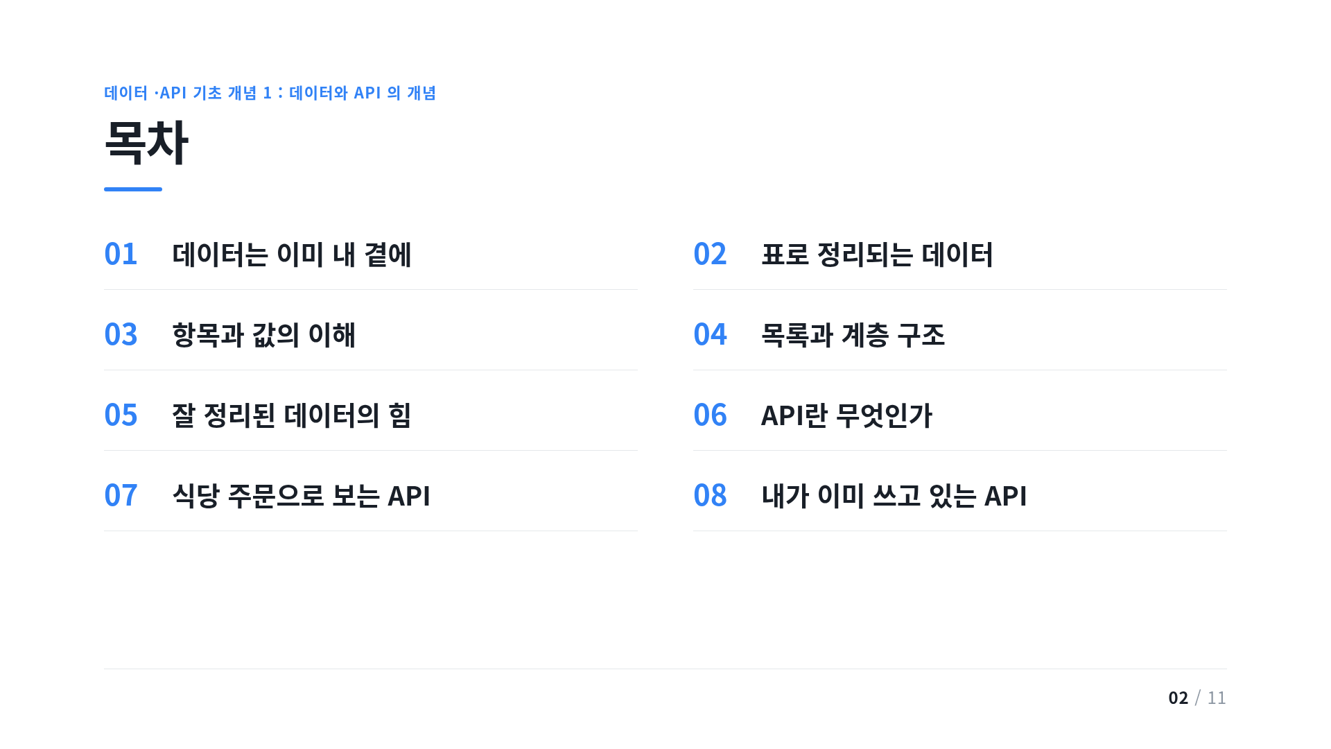 목차