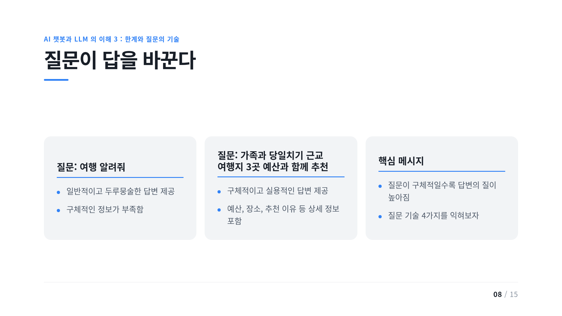 질문이 답을 바꾼다