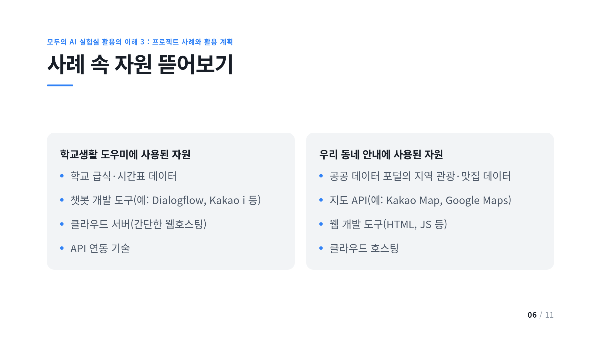 사례 속 자원 뜯어보기