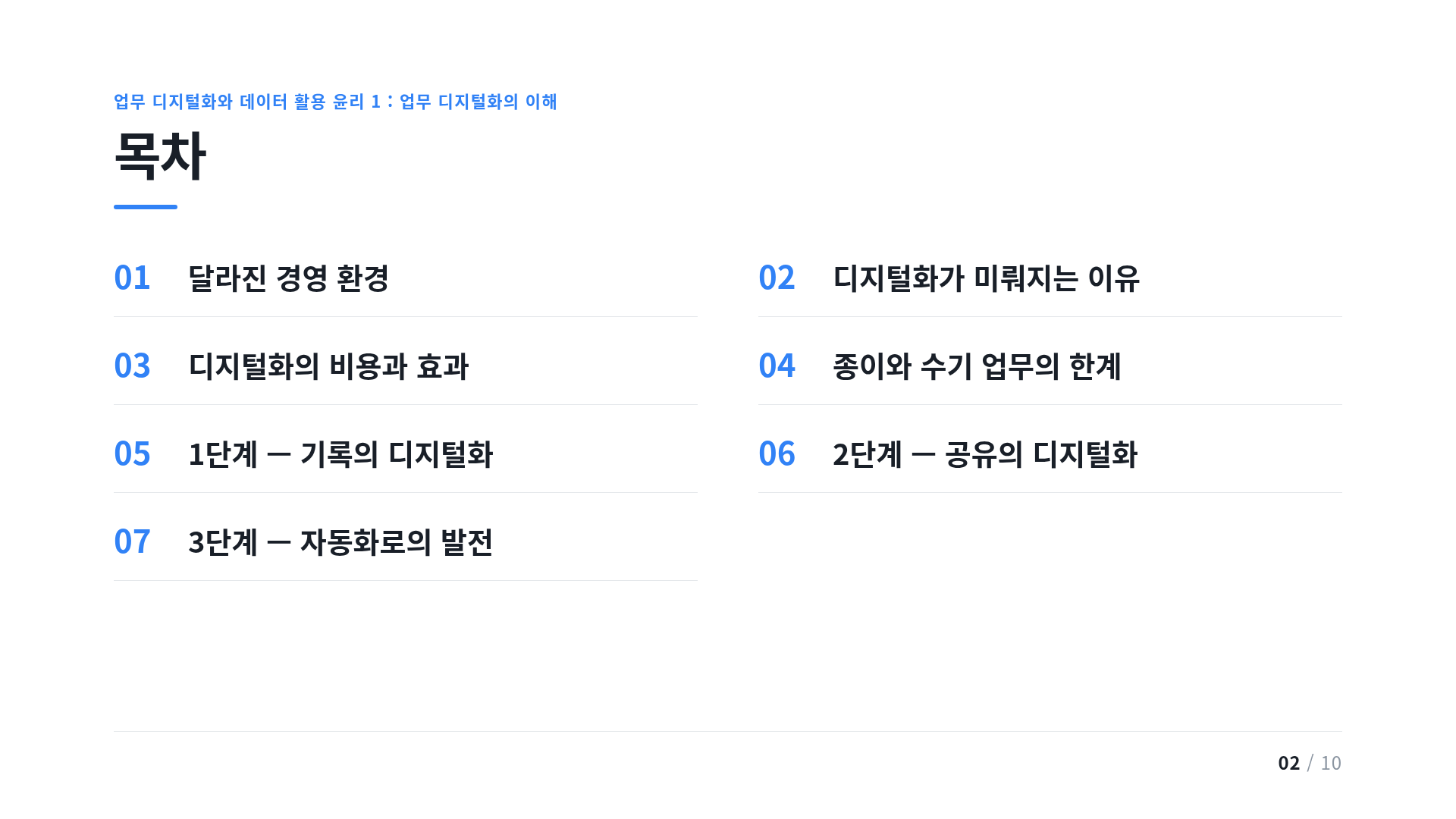 목차