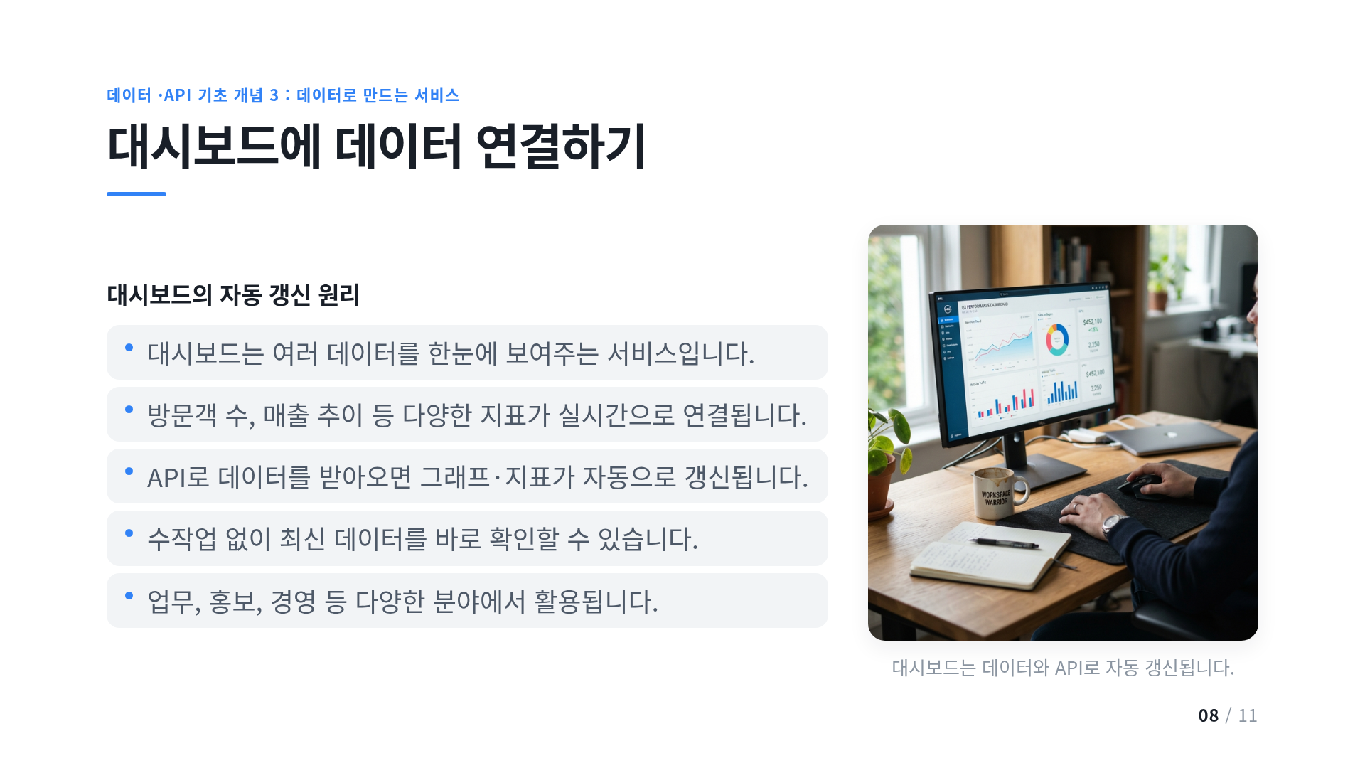 대시보드에 데이터 연결하기