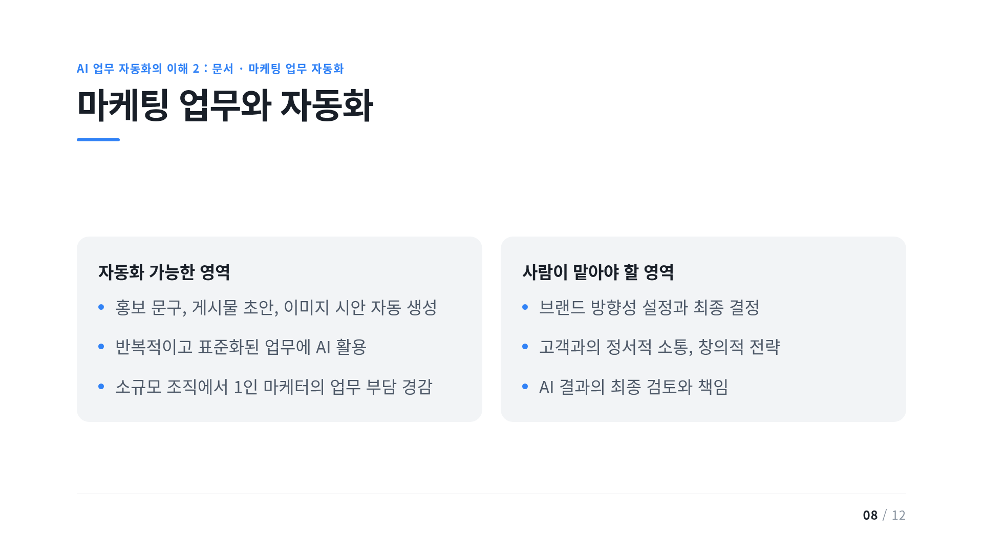 마케팅 업무와 자동화