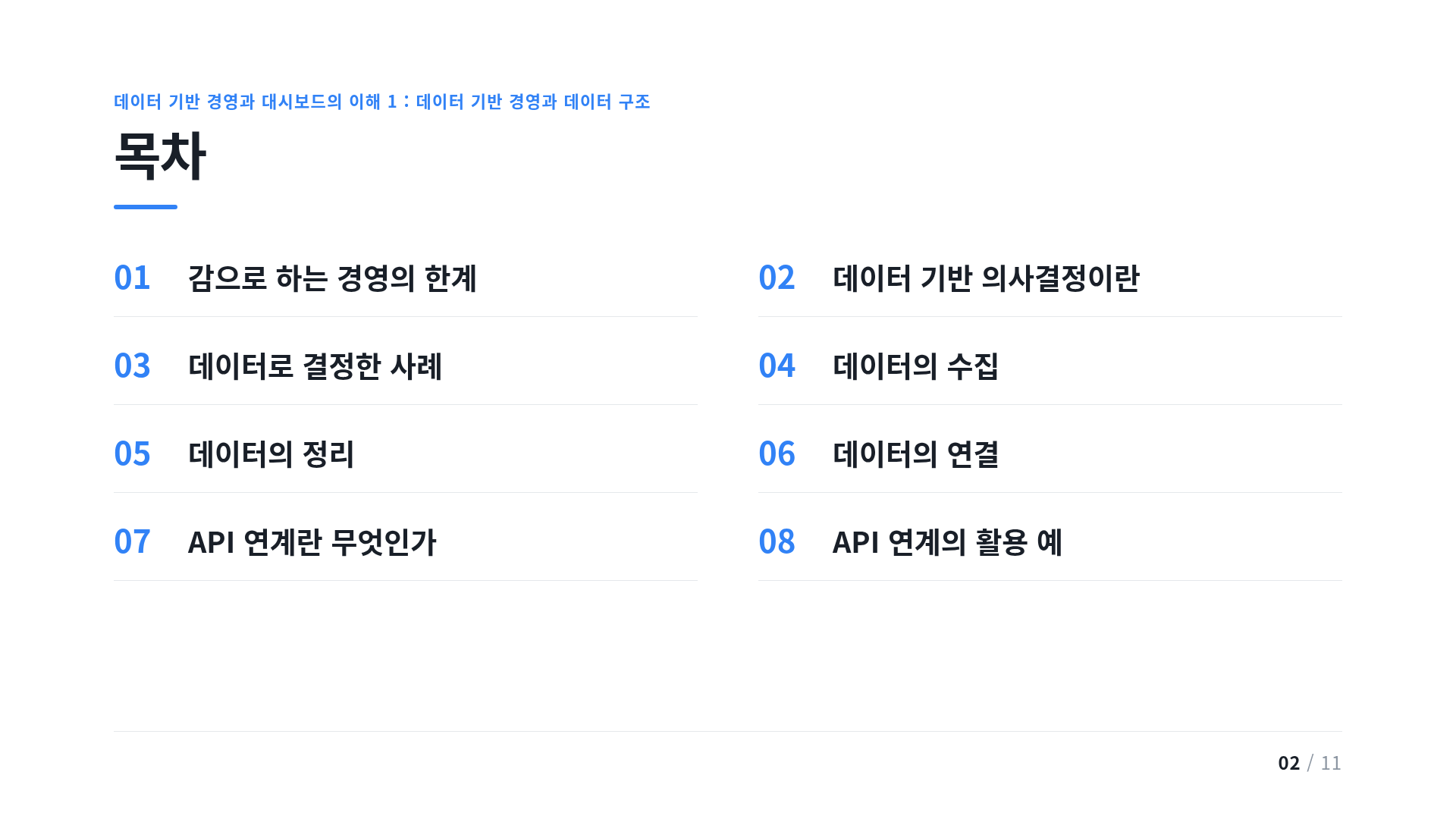 목차