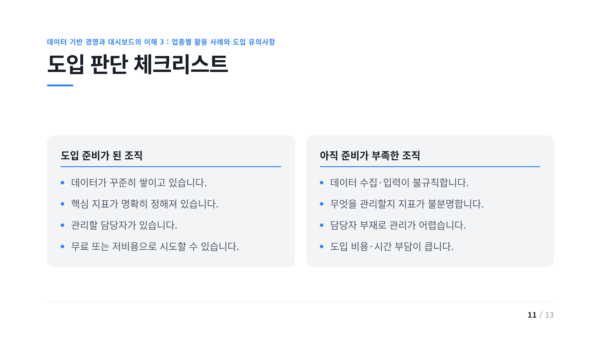 도입 판단 체크리스트